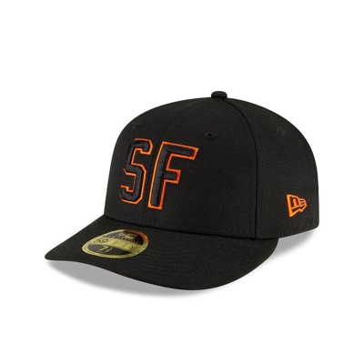 Black San Francisco Giants Hat - New Era MLB Ligature Low Profile 59FIFTY Fitted Caps USA8695174